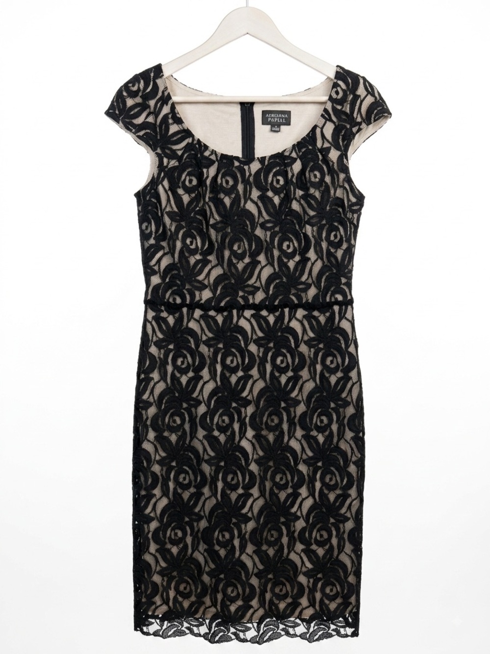 Adrianna Papell Black Lace Sheath Dress NWT Size 10